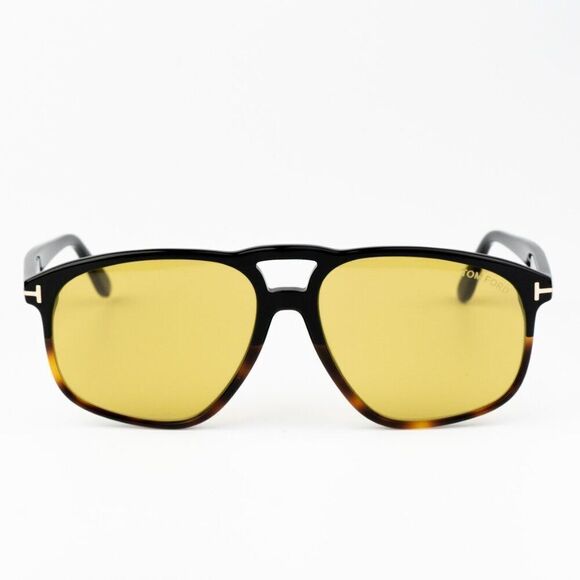 NEW Tom Ford FT1000/S 05E PIERRE-02 Black Brown Square Unisex Sunglasses